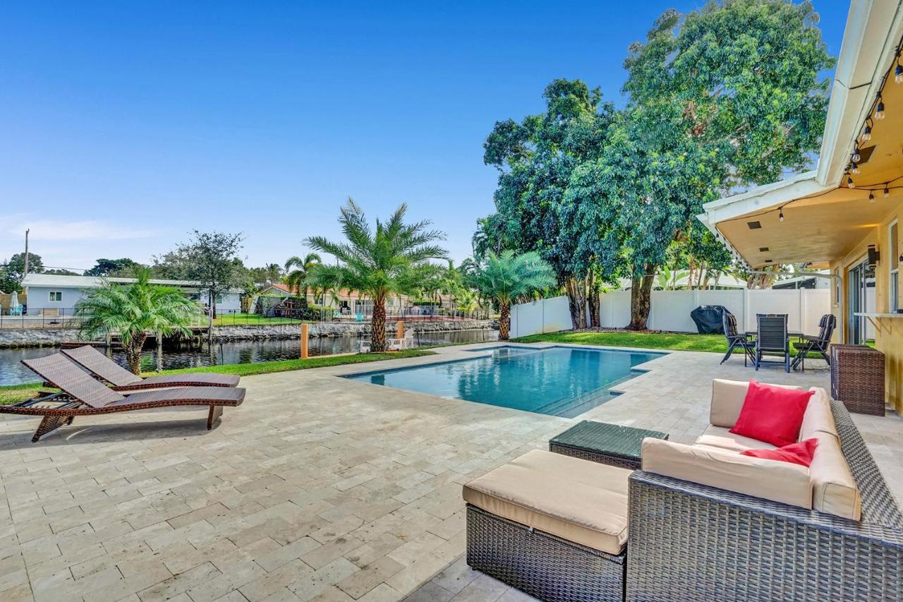 New! Waterfront Heated Pool & Jacuzzi 2 Mi To Beach - Fishing Pier Relaxing Spa & Hammock Fort Lauderdale Zewnętrze zdjęcie