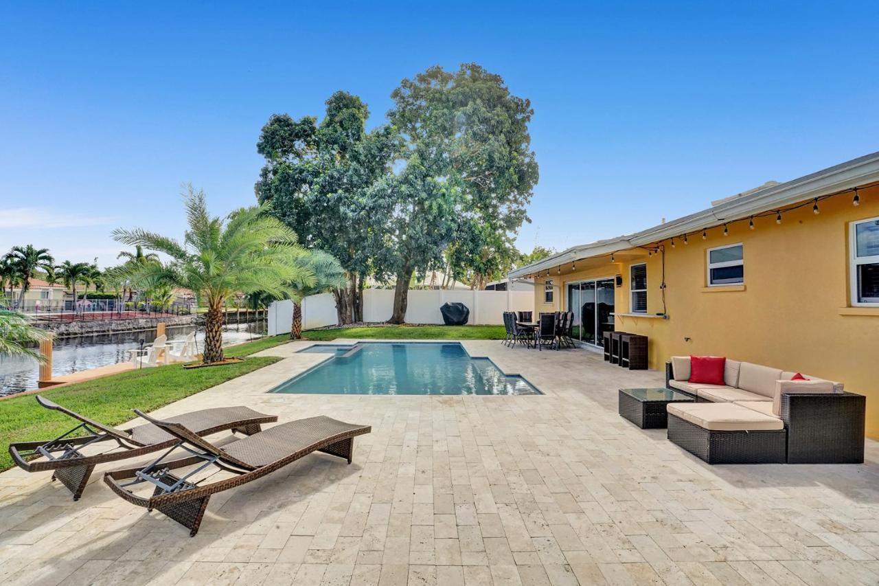 New! Waterfront Heated Pool & Jacuzzi 2 Mi To Beach - Fishing Pier Relaxing Spa & Hammock Fort Lauderdale Zewnętrze zdjęcie